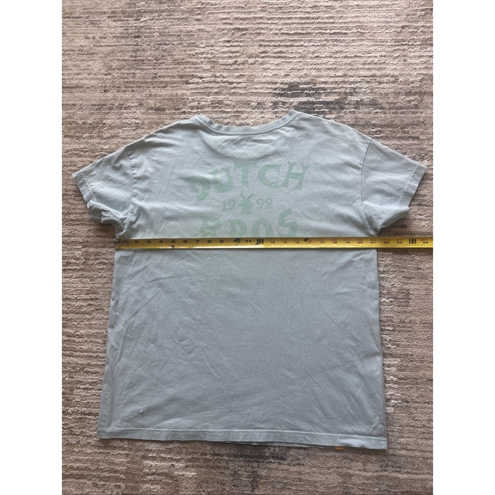 Dutch Bros Coffee T-Shirt Women Light Blue Sz L Est 1992 Windmill Short Sleeve - Picture 5 of 10